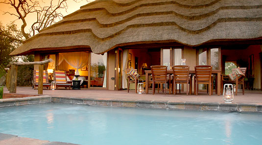 Motswiri Safari Lodge - Main Lodge & Swimming Pool - Madikwe Game Reserve