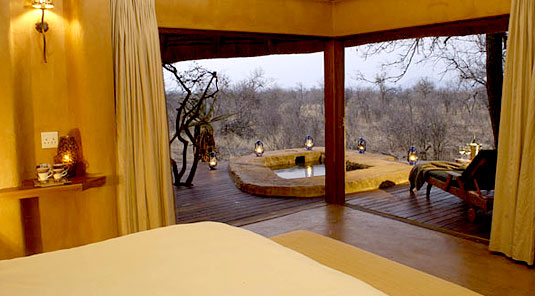 Madikwe Game Reserve - Rhulani Safari Lodge - Luxury Chalet view of Deck
