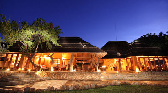 Madikwe Game Reserve - Rhulani Safari Lodge - Main Lodge at Night
